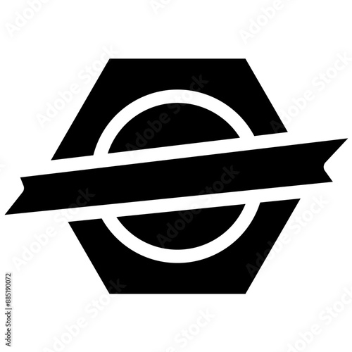 Tainted Badge vector icon illustration of Corruption iconset.