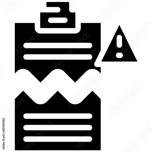Corrupt Clipboard vector icon illustration of Corruption iconset.