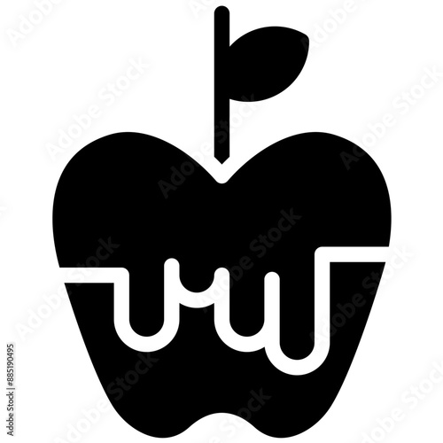 Rotten Apple vector icon illustration of Corruption iconset.
