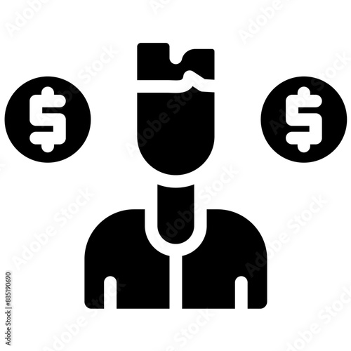 Dirty Contract vector icon illustration of Corruption iconset.