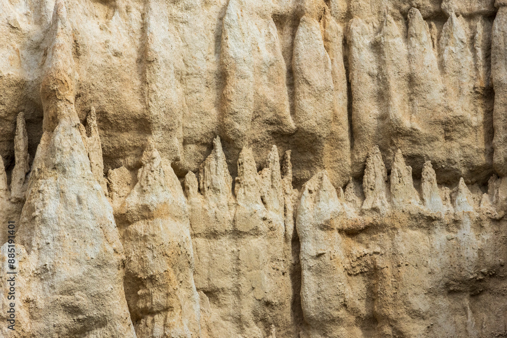 Eroded sandstone cliffs called Orgues de l'Ille sur Tet. In France. Eroded sandstone cliffs called Orgues de l'Ille sur Tet. In France.