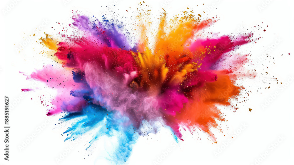 Abstract colorful powder explosion Abstract colorful powder explosion