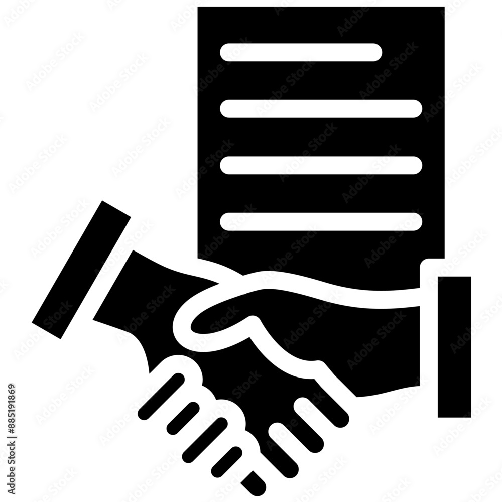 Obraz premium Smudged Contract vector icon illustration of Corruption iconset.