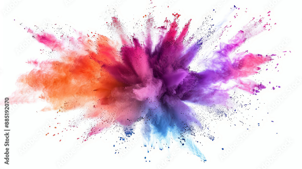 Abstract colorful powder explosion Abstract colorful powder explosion