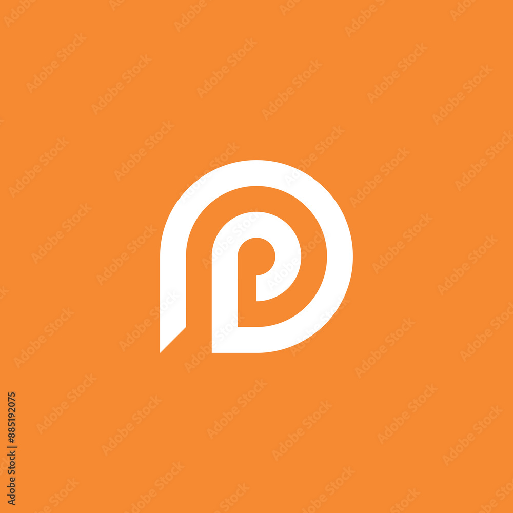 Abstract Letter P logo round vector design template Abstract Letter P logo round vector design template