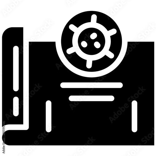 Outbreak Map vector icon illustration of Infectious Diseases iconset.