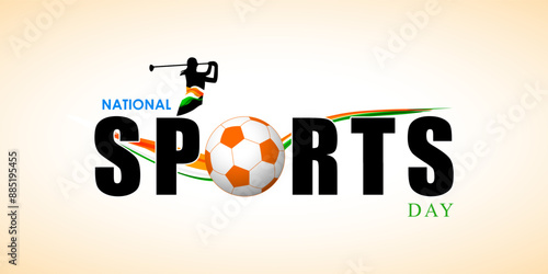 Vector illustration of Indian National Sports Day social media feed template