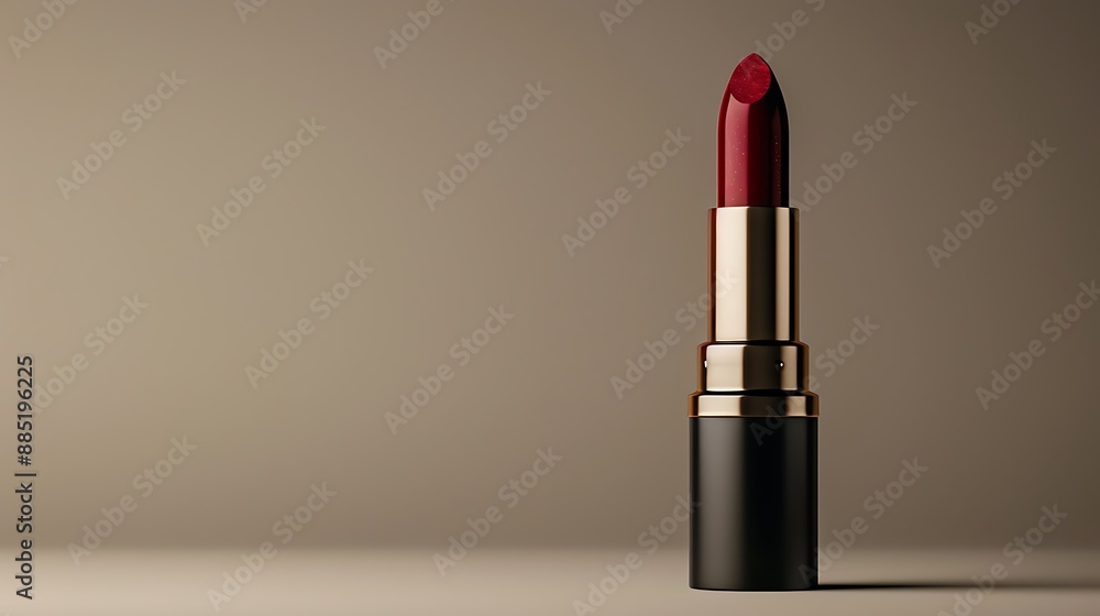 Red Lipstick on a Tan Background Red Lipstick on a Tan Background