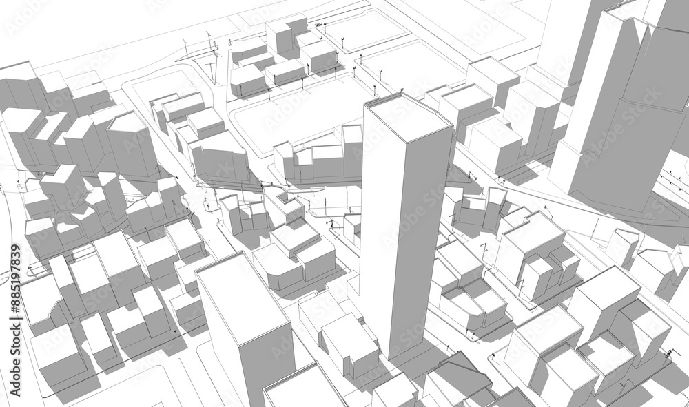 sketch of city sketch of city
