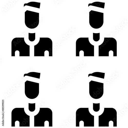 Squad vector icon illustration of Friendship iconset.