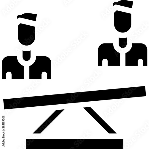 Bias vector icon illustration of Friendship iconset.