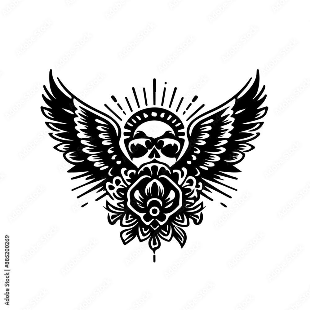 Fototapeta premium simple black tattoo design