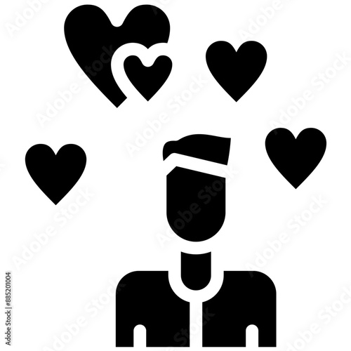 Affection vector icon illustration of Friendship iconset.
