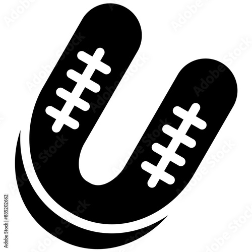 Mouth Guard vector icon illustration of Rugby iconset.