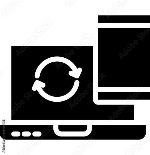 Synchronization vector icon illustration of Business Analytics iconset.
