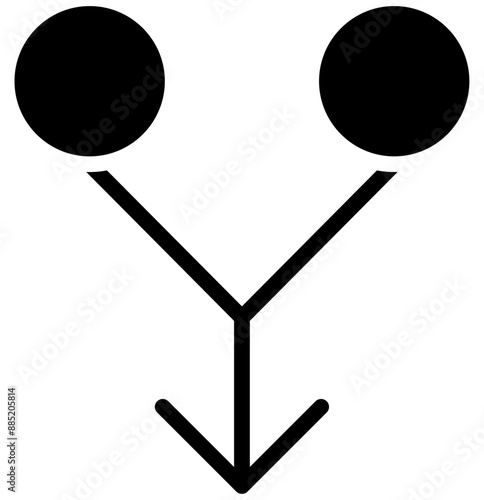 Consolidation vector icon illustration of Business Analytics iconset.