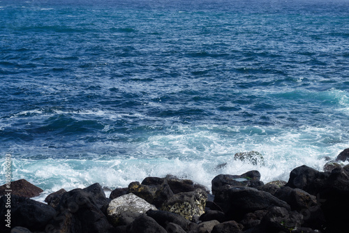 waves and rocks