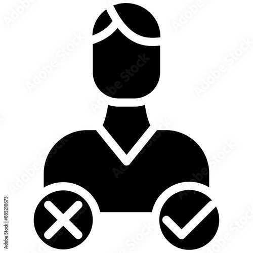 Decisiveness vector icon illustration of Leadership iconset.