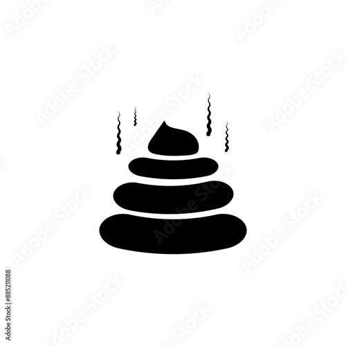 stinky poop icon on white background
