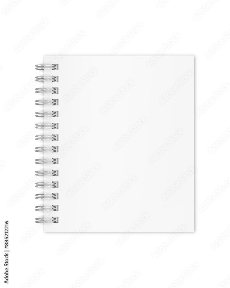 An image of a White Notebook isolated on a white background An image of a White Notebook isolated on a white background