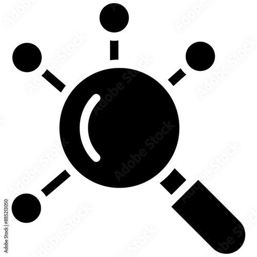 Root Cause Analysis vector icon illustration of Quality Assurance iconset.