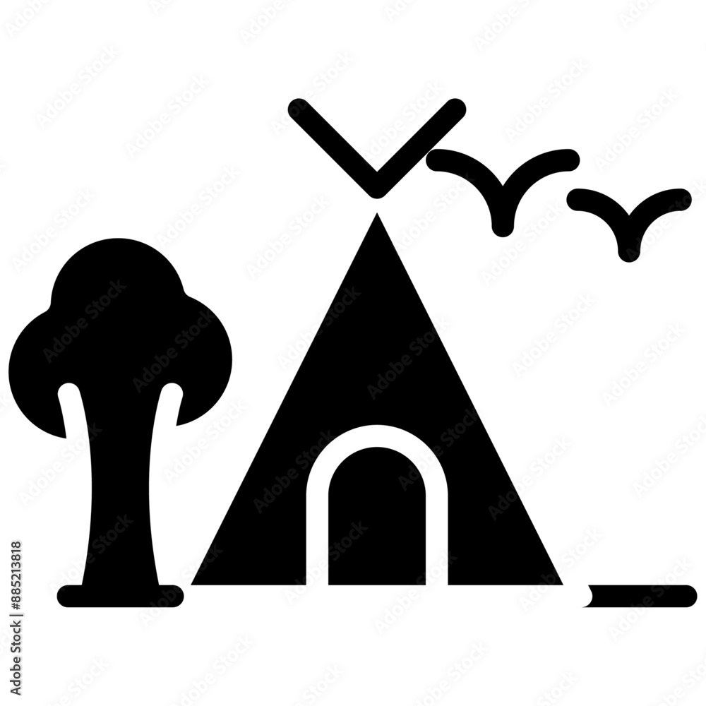 Tent vector icon illustration of Outdoor Fun iconset. Tent vector icon illustration of Outdoor Fun iconset.