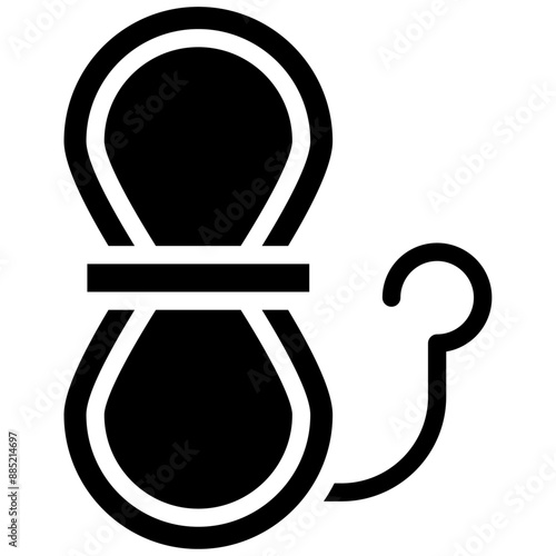 Rappelling Gear vector icon illustration of Outdoor Fun iconset.