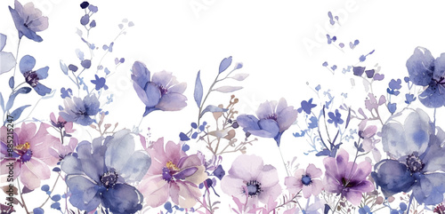 Romantic flower background with purple flower decoration	
