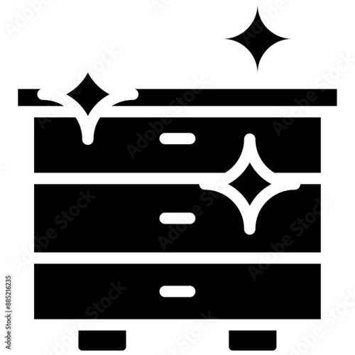 Cleaning Drawers vector icon illustration of Cleaning and Dusting iconset.