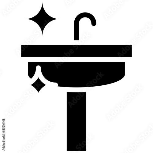 Cleaning Sink vector icon illustration of Cleaning and Dusting iconset.