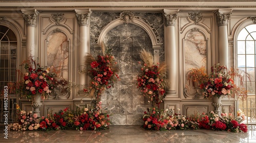 Wallpaper Mural Elegant Floral Arrangement in a Grand Room. Torontodigital.ca