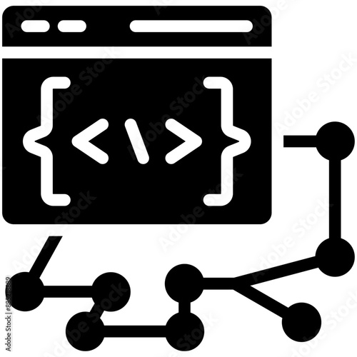 Version Control vector icon illustration of No Code iconset.