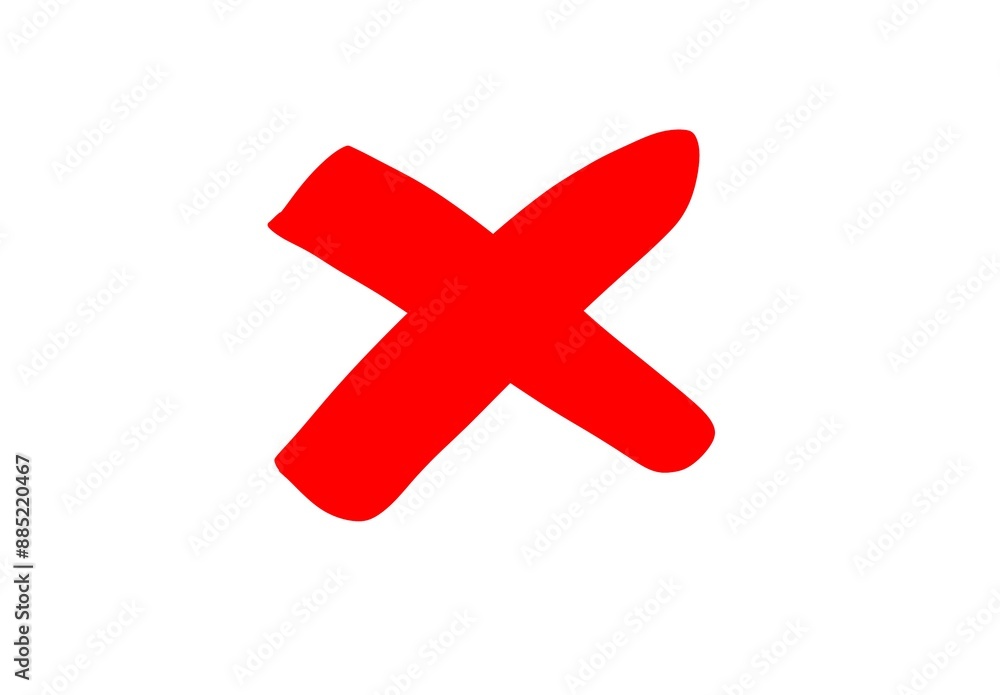 Obraz premium 手書きのバツマーク