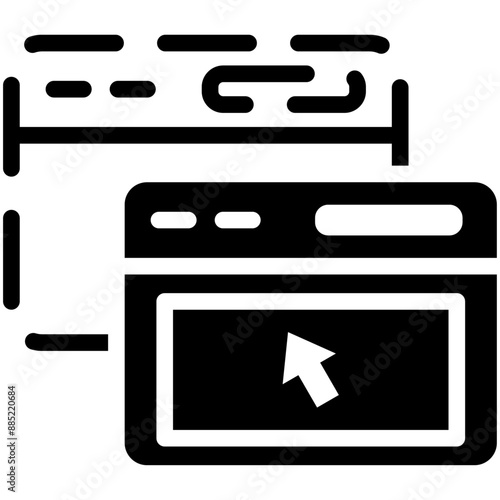 Drag and Drop vector icon illustration of No Code iconset.