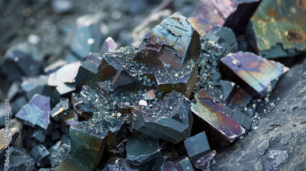 A small heap of minerals mined from a rare earth site. A small heap of minerals mined from a rare earth site.