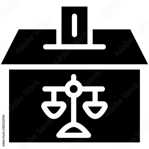 Voting vector icon illustration of Law & Legislation iconset.