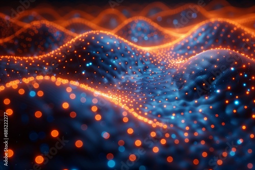 Vibrant Technology Network: Orange & Blue Dots © mattegg