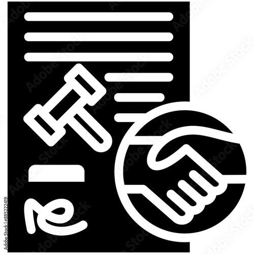 Settlement vector icon illustration of Law & Legislation iconset.