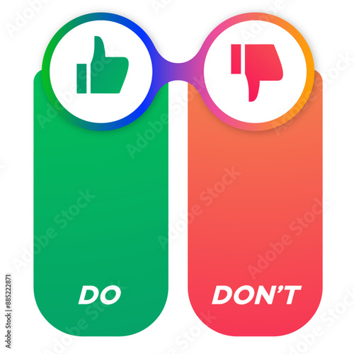 Do and dont infographic template midern photo