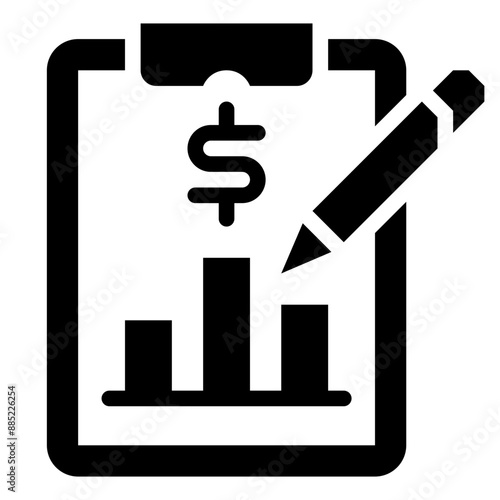 financial consultant solid icon