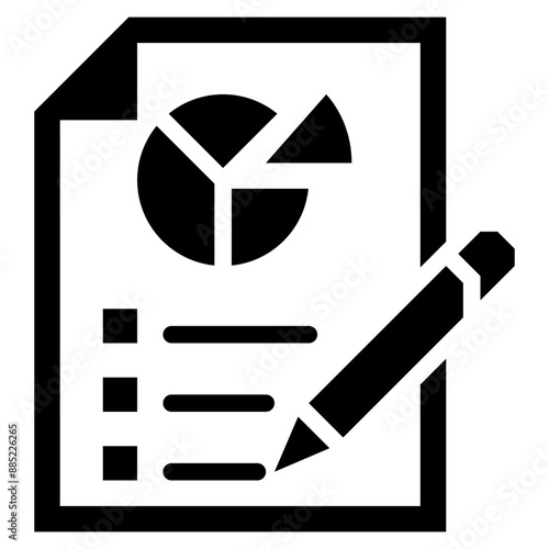 financial planning solid icon