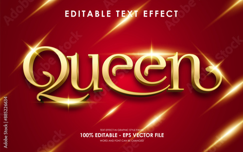 Editable Golden Queen Text Effect