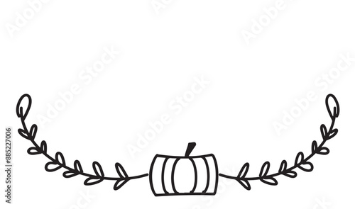 pumpkin leaf nature blossom sign symbol decoration ornament happy thanksgiving autumn season spring harvest nature vegetable halloween october november month festive beautiful plant frame fruit boder