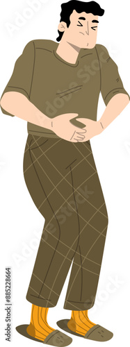 Man Having Stomachache