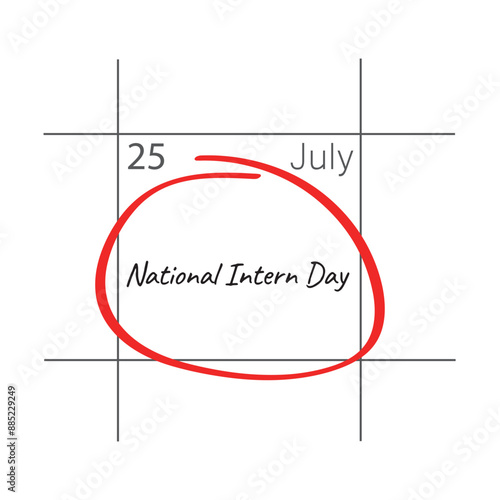 National intern day, calendar date.