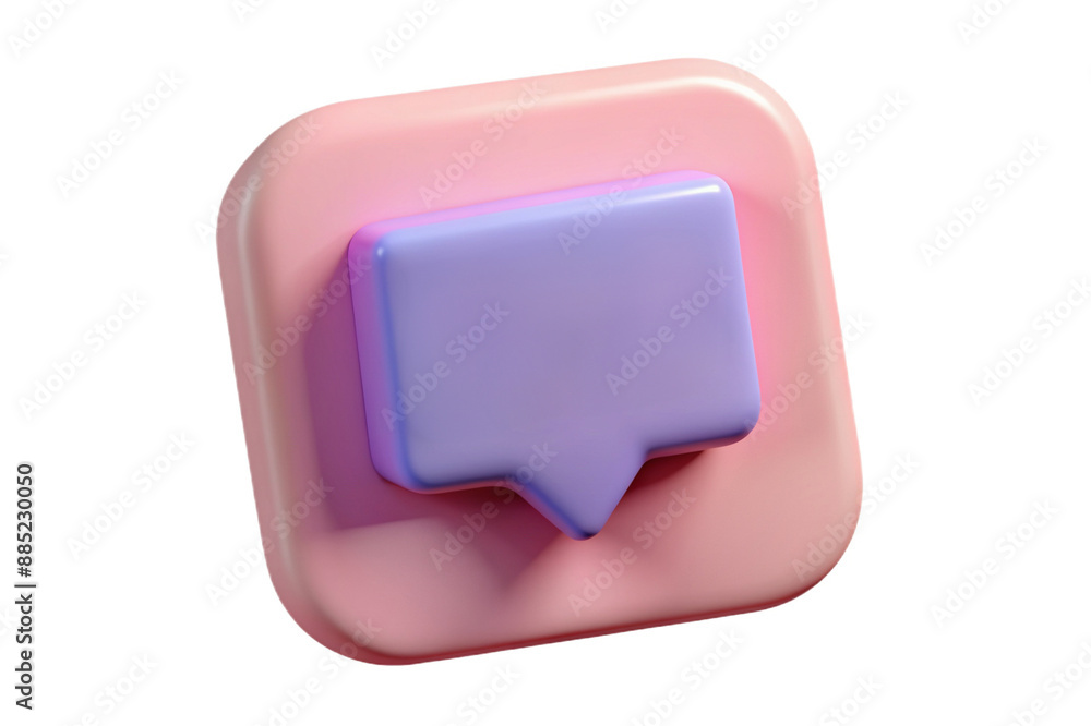 3d render pink minimal quadratic chat mail message notification chatting on white isolated background. illustration. 3d render pink minimal quadratic chat mail message notification chatting on white isolated background. illustration.