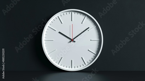 Wallpaper Mural Abstract design of a digital clock with moving hands, symbolizing time management, efficiency, and productivity in modern workplaces. Illustration, Image, , Minimalism, Torontodigital.ca