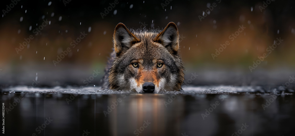Obraz premium Wolf wallpaper. Wolf poster