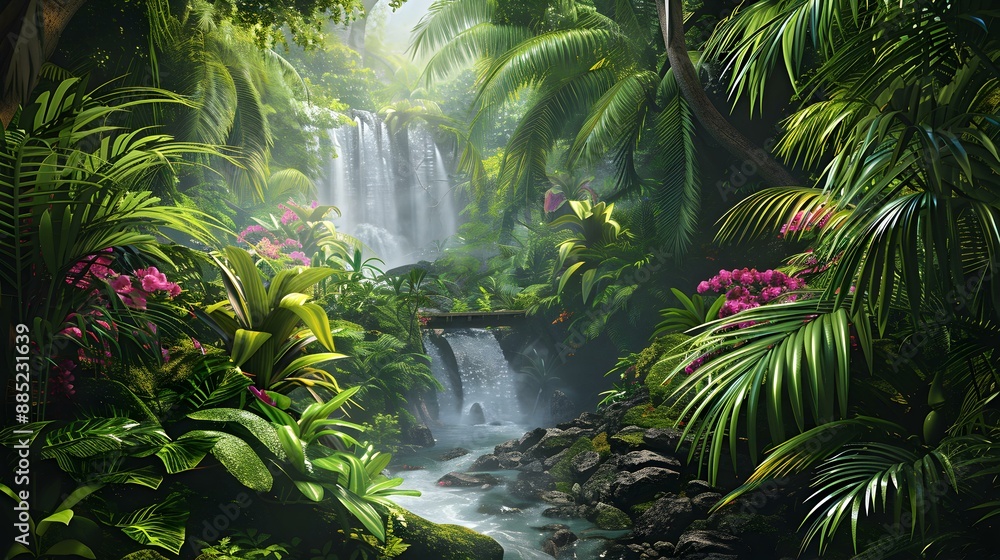 Humid tropics with lush vegetation many rivers image Humid tropics with lush vegetation many rivers image