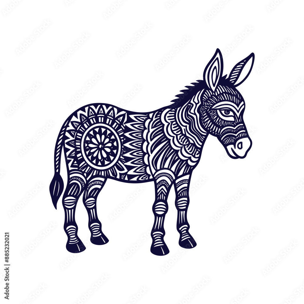 donkey silhouettes Clip art isolated vector illustration on a white background donkey silhouettes Clip art isolated vector illustration on a white background